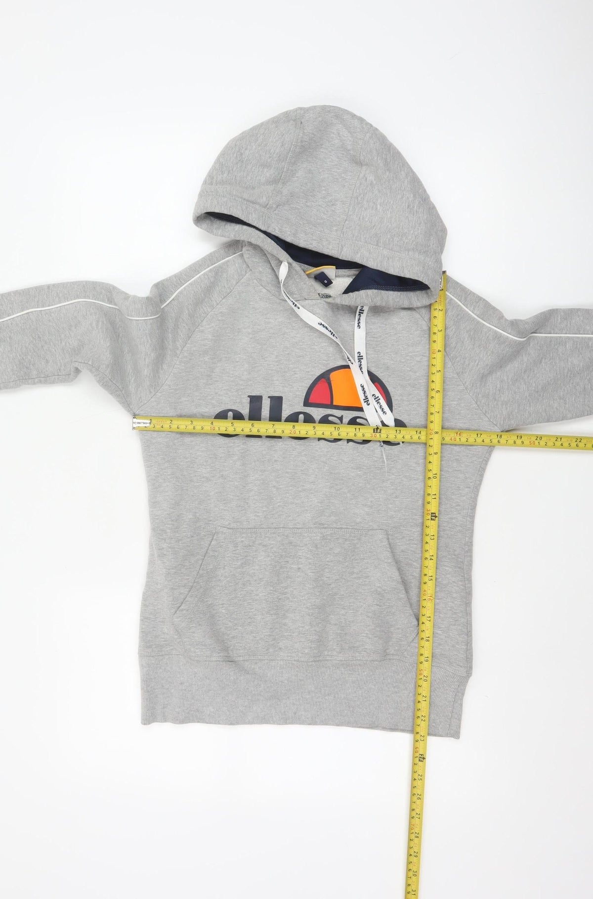 Ellesse Women’s Grey Size 8 Logo Pullover Hoodie Fleece