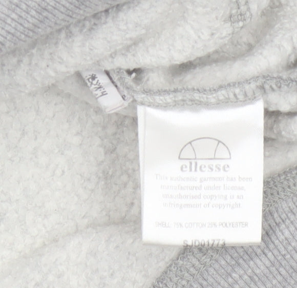 Ellesse Women’s Grey Size 8 Logo Pullover Hoodie Fleece