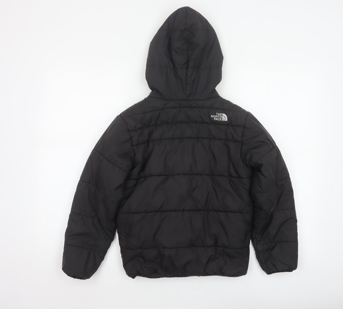 The North Face Boys Black M Hooded Quilted Puffer Jacket