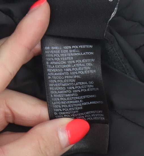 The North Face Boys Black M Hooded Quilted Puffer Jacket