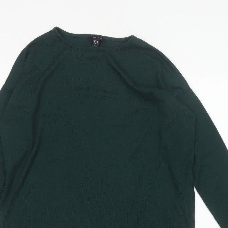 New Look Women Green Size S Basic Long Sleeve Crew Neck T-Shirt