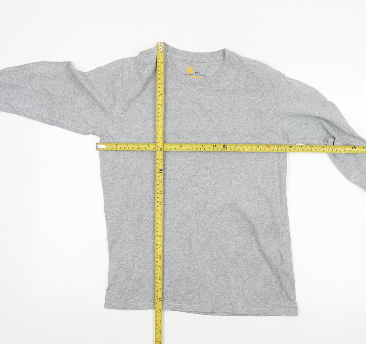 Carhartt Women Grey S Original Fit Long Sleeve Crew Neck T-Shirt