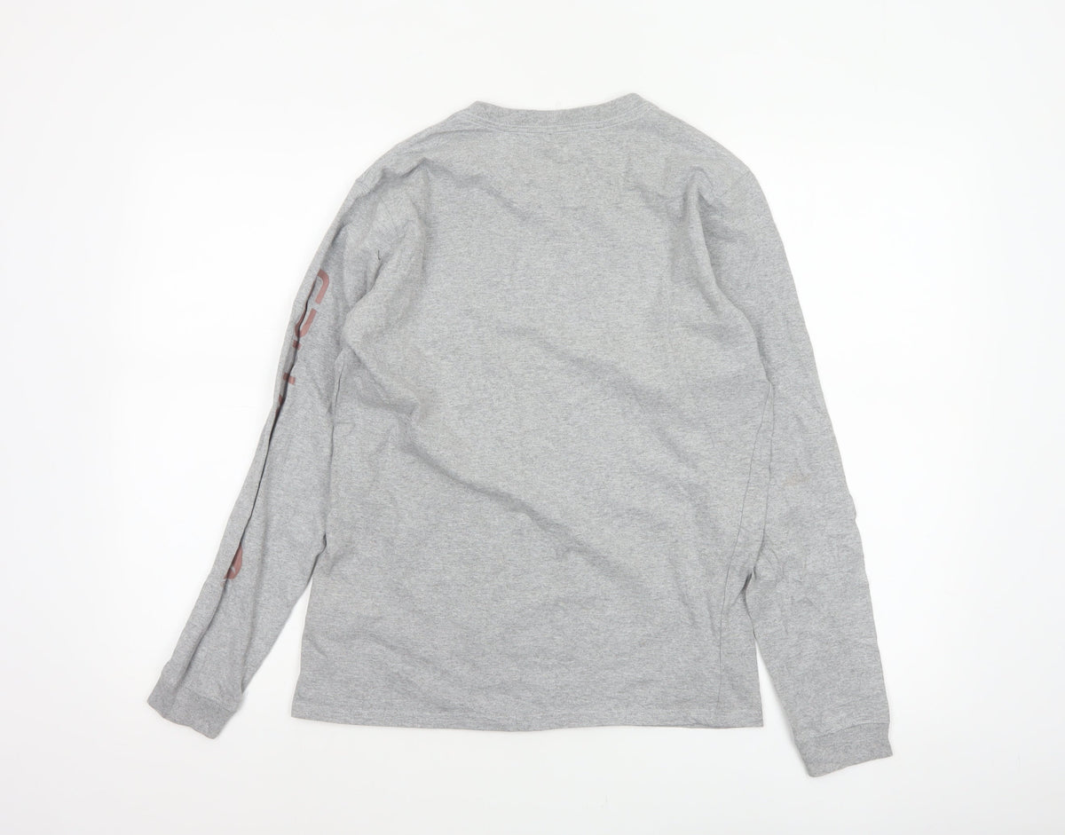 Carhartt Women Grey S Original Fit Long Sleeve Crew Neck T-Shirt