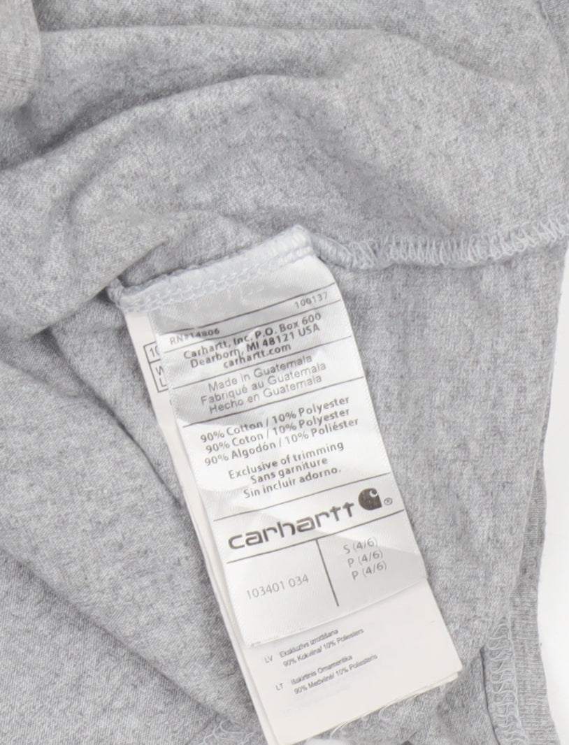 Carhartt Women Grey S Original Fit Long Sleeve Crew Neck T-Shirt