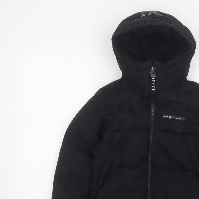 Baker by Ted Baker Boys Black 7 Years Hooded Puffer Jacket