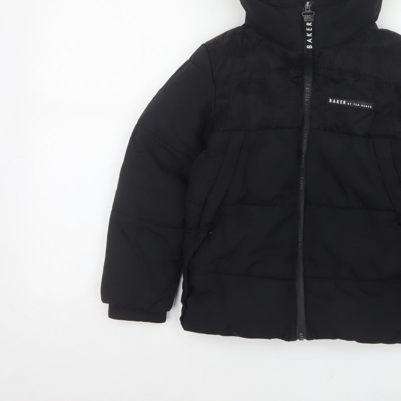 Baker by Ted Baker Boys Black 7 Years Hooded Puffer Jacket