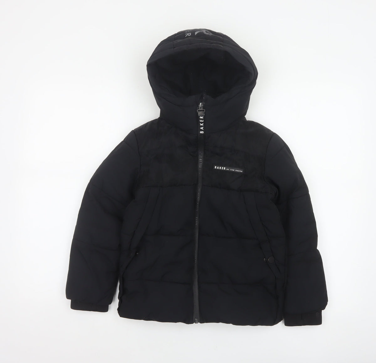 Baker by Ted Baker Boys Black 7 Years Hooded Puffer Jacket