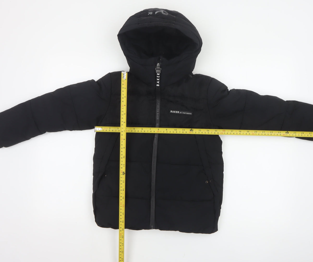 Baker by Ted Baker Boys Black 7 Years Hooded Puffer Jacket