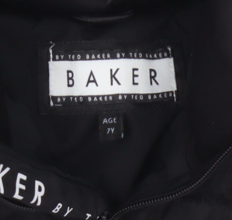Baker by Ted Baker Boys Black 7 Years Hooded Puffer Jacket