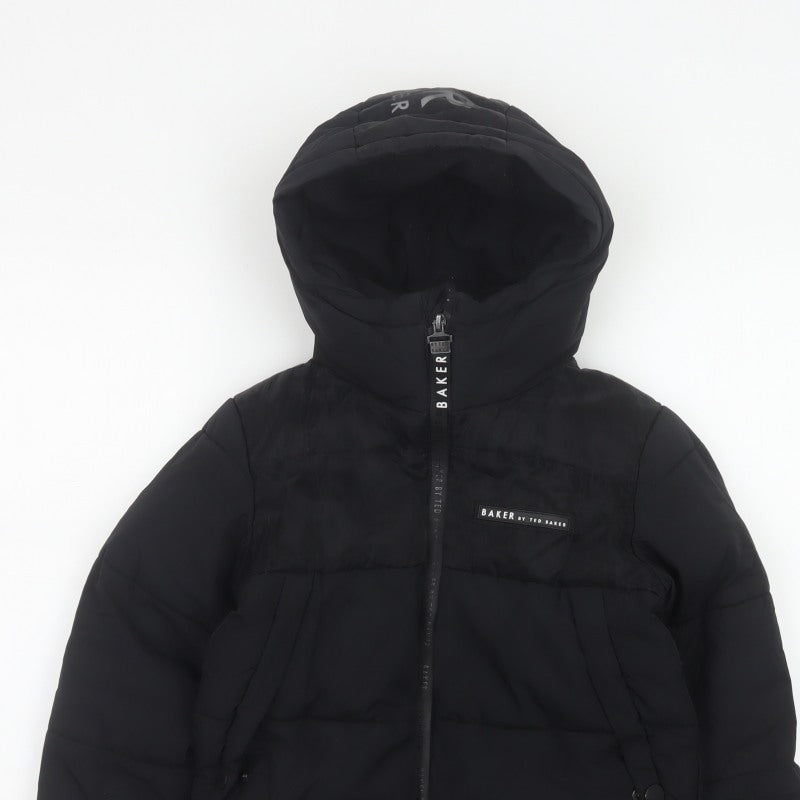 Baker by Ted Baker Boys Black 7 Years Hooded Puffer Jacket