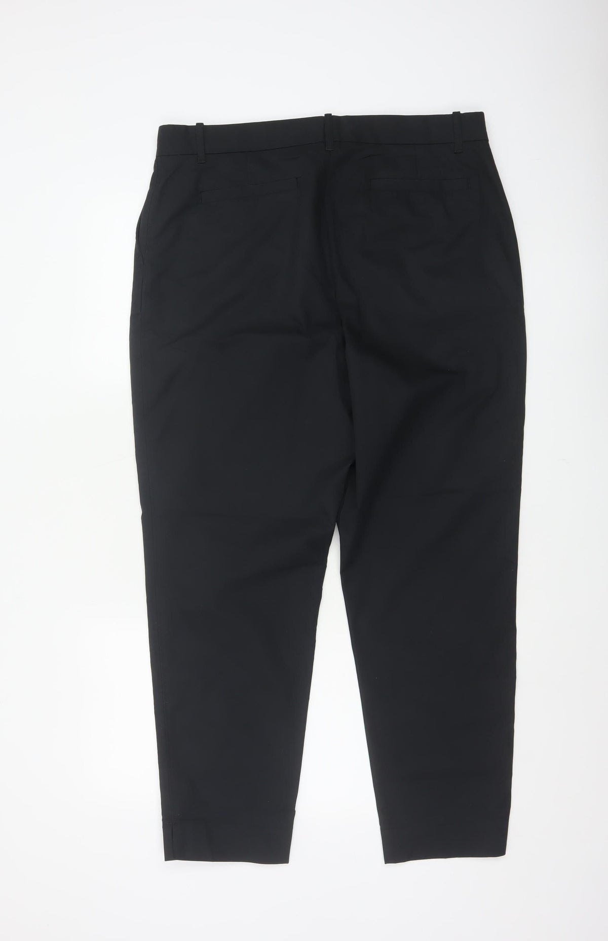 M&S Women Black Size 16 Regular Tapered Tailored Work Trousers