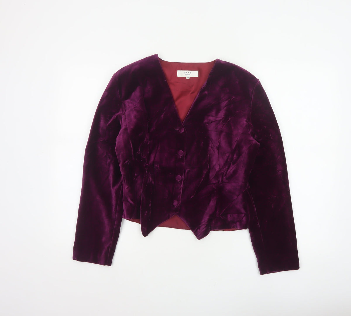 Next Originals Women’s Purple Velvet Blazer Jacket UK 12 Formal