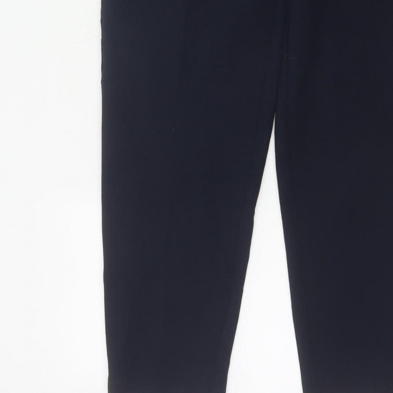M&S Women’s Navy UK 12 Long Tapered Stretch Trousers