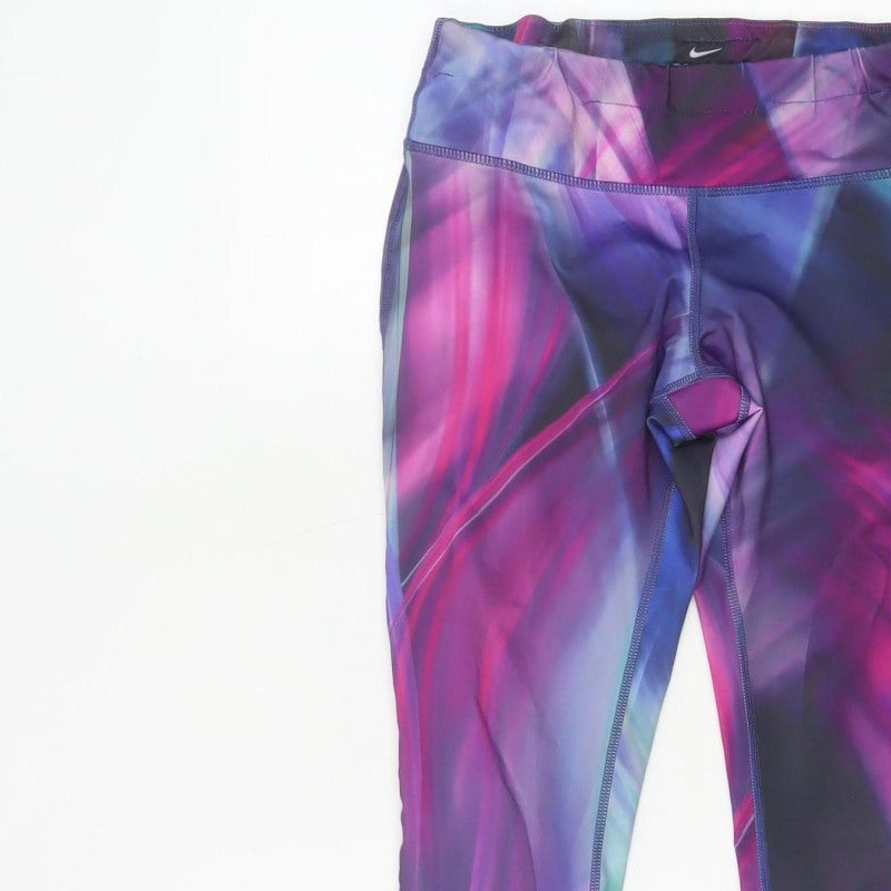 Nike Women’s Multicoloured S Dri-FIT Cropped Running Leggings