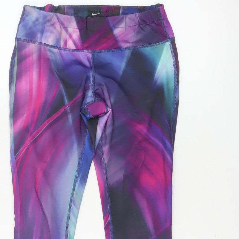 Nike Women’s Multicoloured S Dri-FIT Cropped Running Leggings