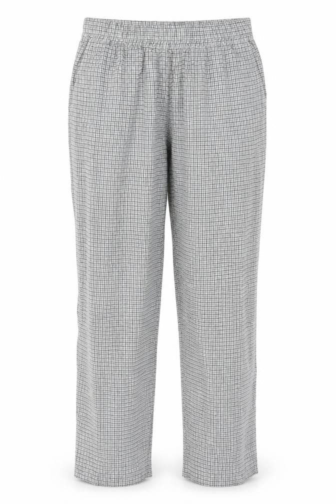 Jigsaw Women Black White Check Elastic Waist Trousers UK 12