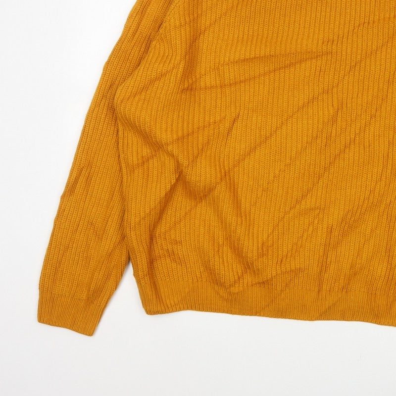 F&F Men’s Orange 3XL Chunky Knit Crew Neck Pullover Jumper