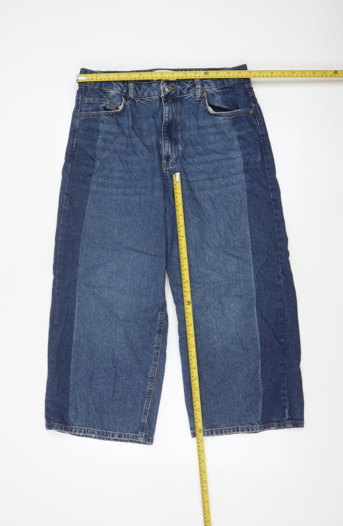 Marks and Spencer Women’s Blue UK 16 Wide Leg High Rise Jeans