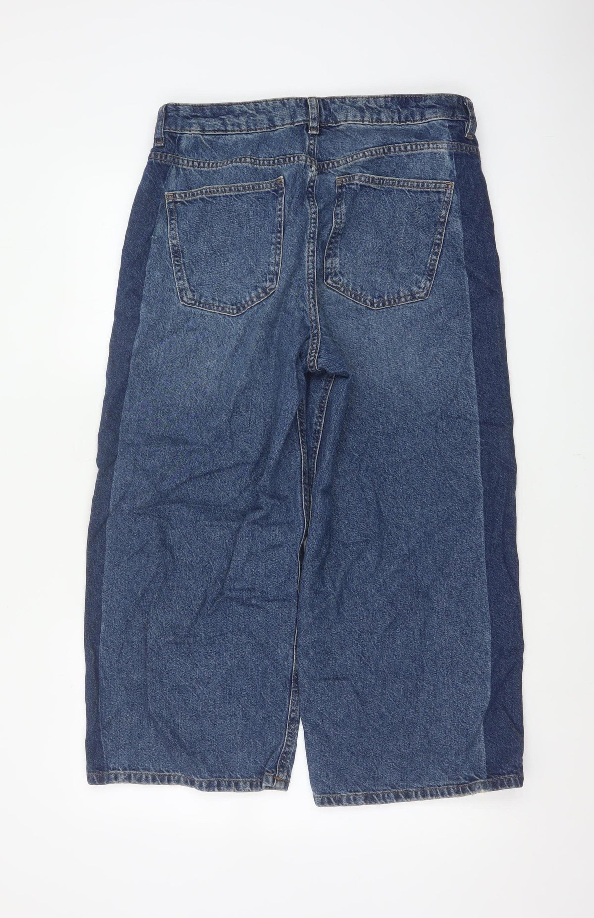 Marks and Spencer Women’s Blue UK 16 Wide Leg High Rise Jeans