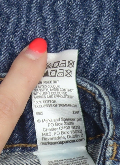 Marks and Spencer Women’s Blue UK 16 Wide Leg High Rise Jeans