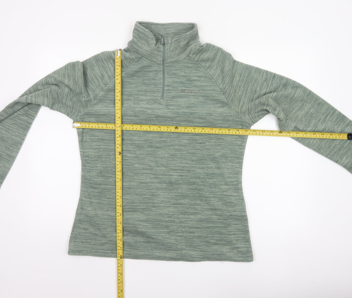 Mountain Warehouse Women Green UK 10 1/4 Zip Fleece Pullover Sweatshirt