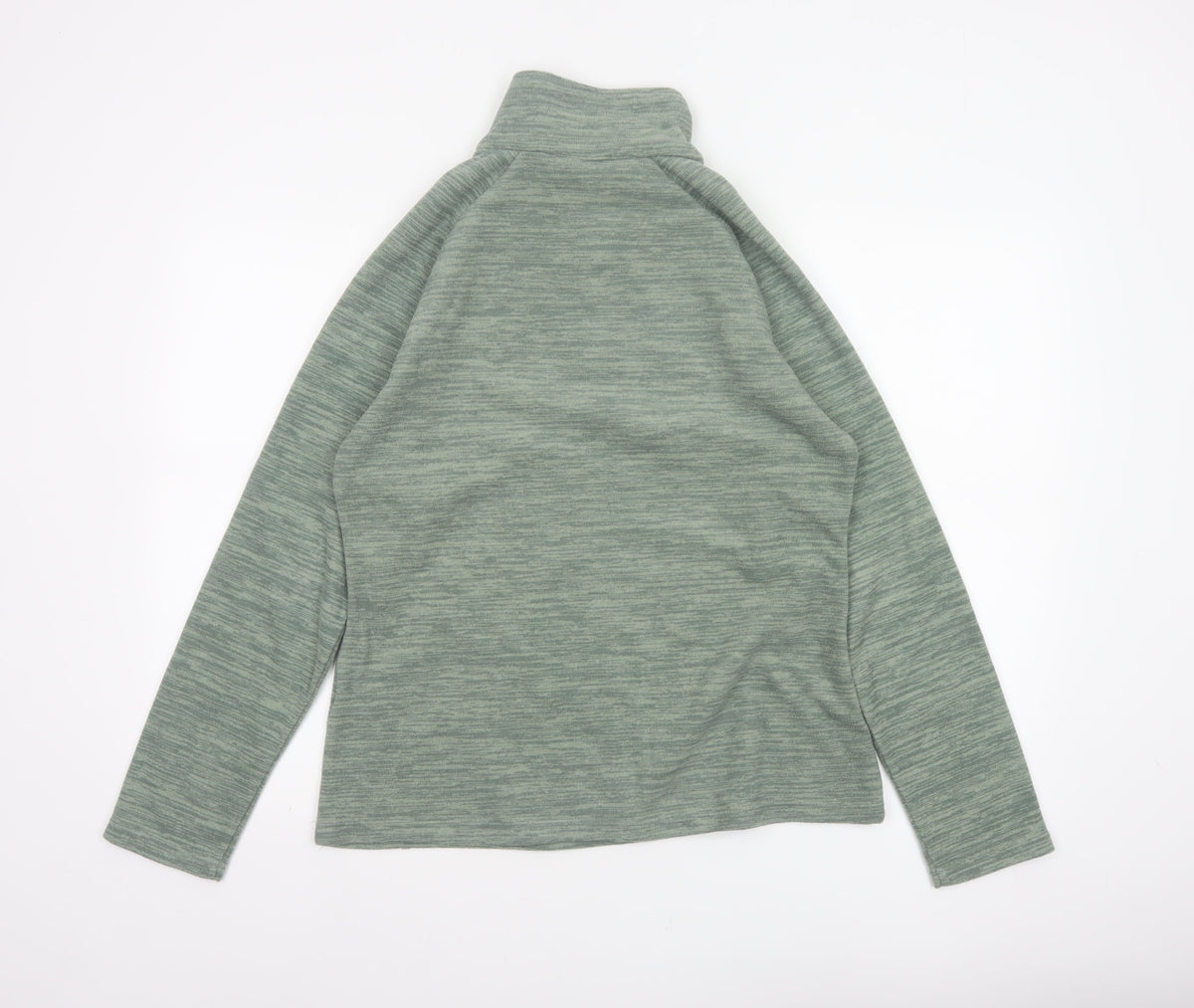 Mountain Warehouse Women Green UK 10 1/4 Zip Fleece Pullover Sweatshirt