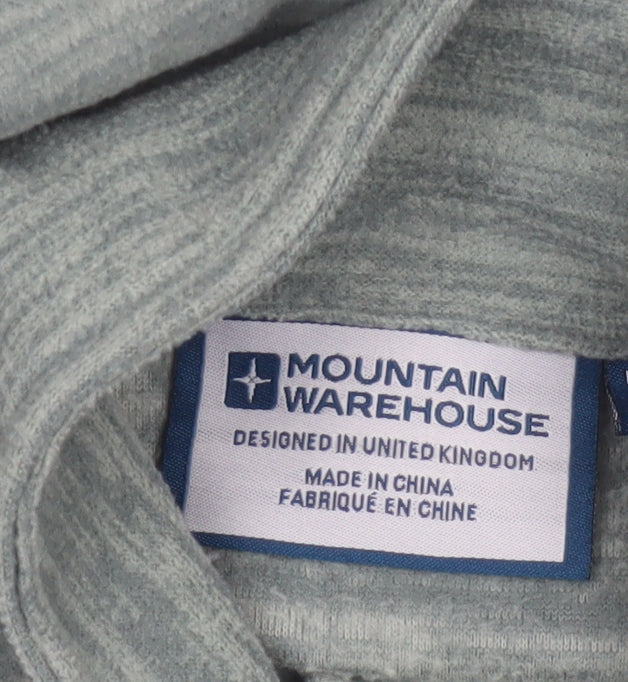 Mountain Warehouse Women Green UK 10 1/4 Zip Fleece Pullover Sweatshirt