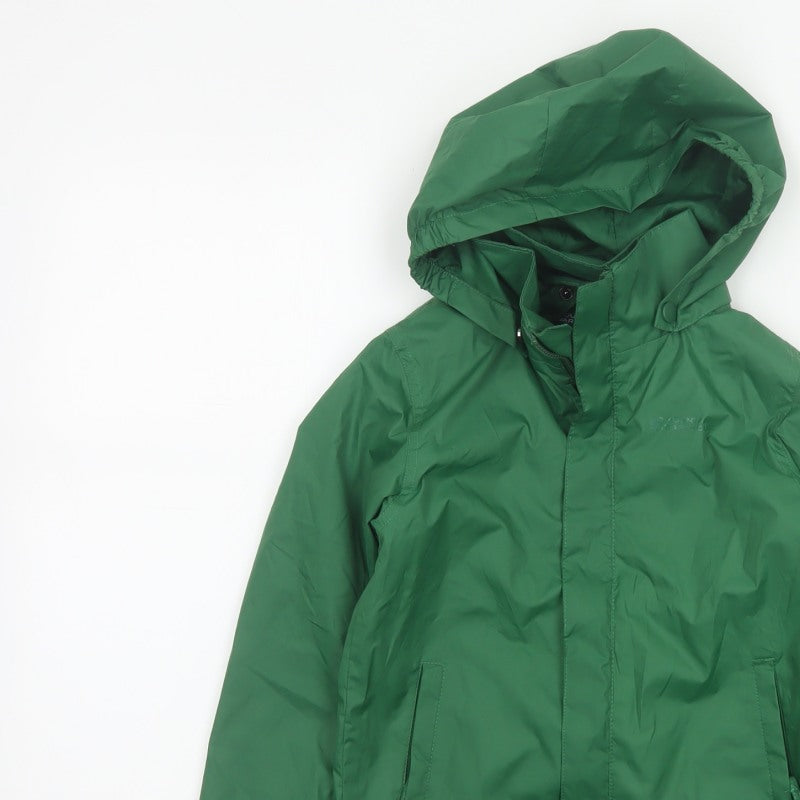 Mountain Warehouse Boys Green 5-6 Years Hooded Water Resistant Rain Jacket