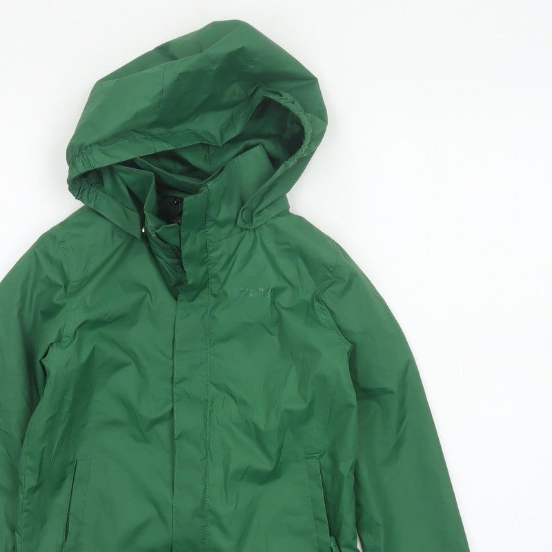 Mountain Warehouse Boys Green 5-6 Years Hooded Water Resistant Rain Jacket