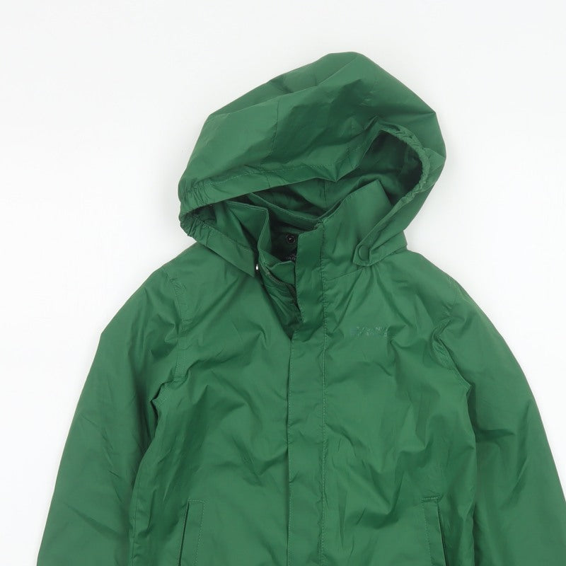 Mountain Warehouse Boys Green 5-6 Years Hooded Water Resistant Rain Jacket