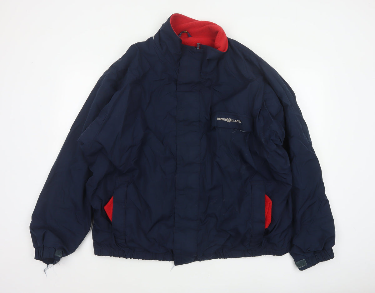 Henri Lloyd Men’s Navy XL Basic Jacket Fleece Lined Full Zip Outdoor