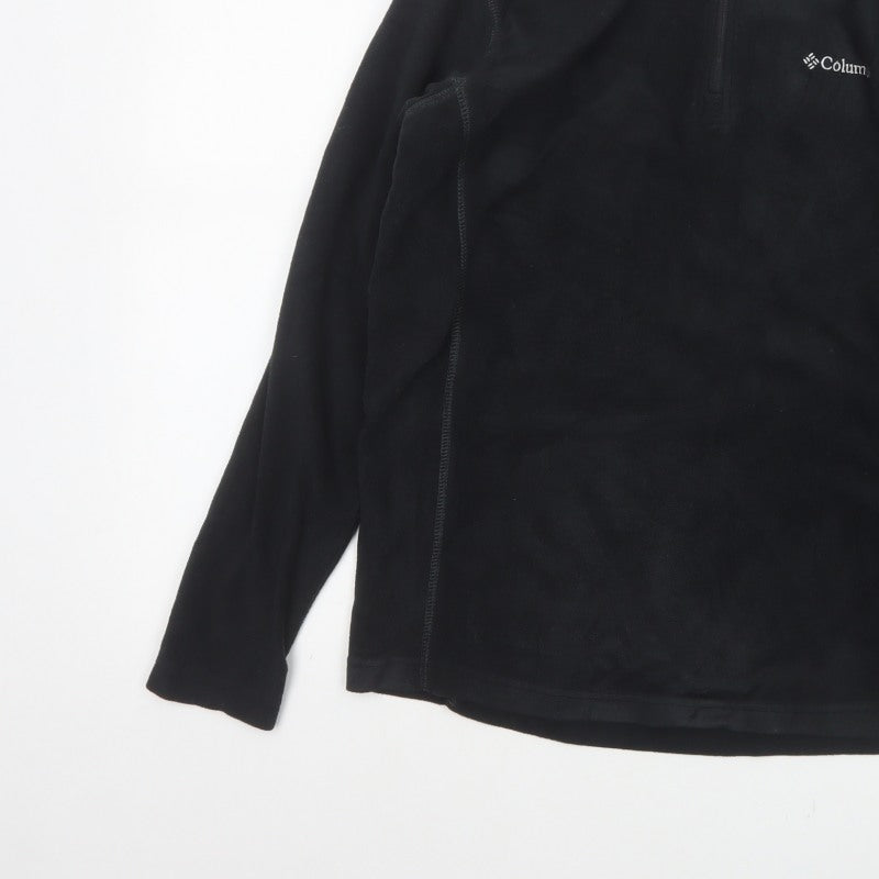 Columbia Men’s Black M 1/4 Zip Fleece Pullover Sweatshirt Outdoor