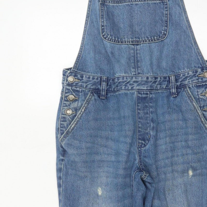 Dorothy Perkins Women Blue UK 12 Denim Dungaree Tapered Overalls