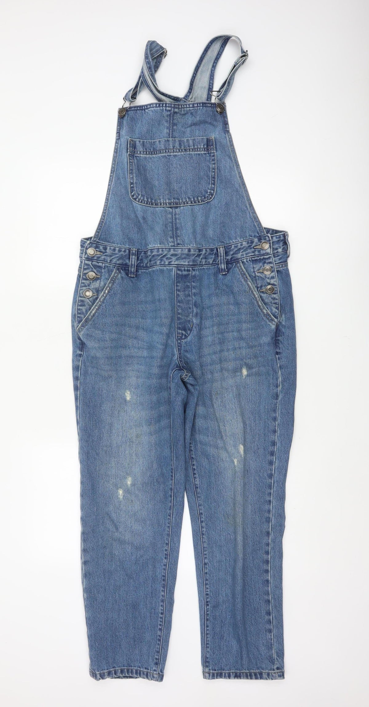 Dorothy Perkins Women Blue UK 12 Denim Dungaree Tapered Overalls