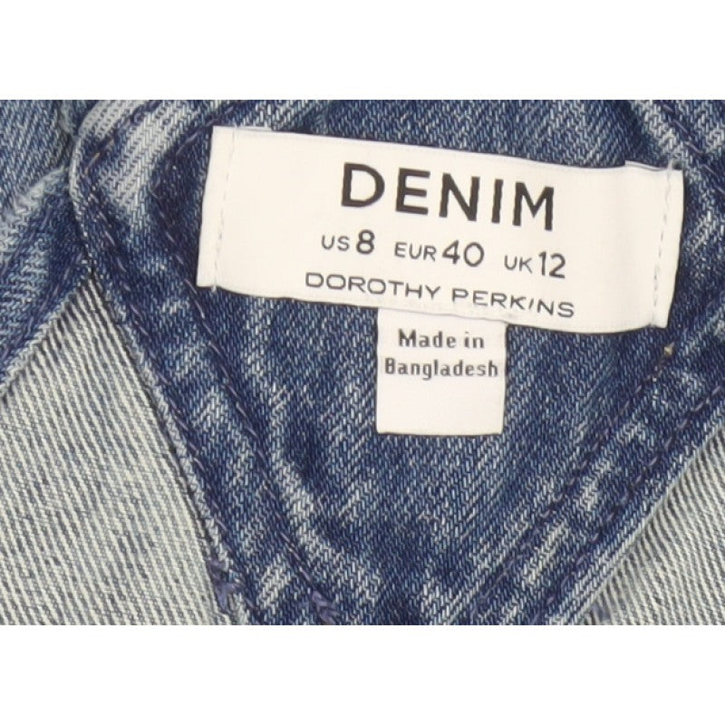 Dorothy Perkins Women Blue UK 12 Denim Dungaree Tapered Overalls
