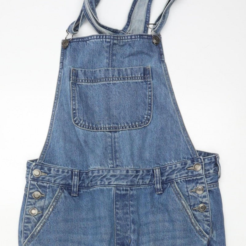 Dorothy Perkins Women Blue UK 12 Denim Dungaree Tapered Overalls