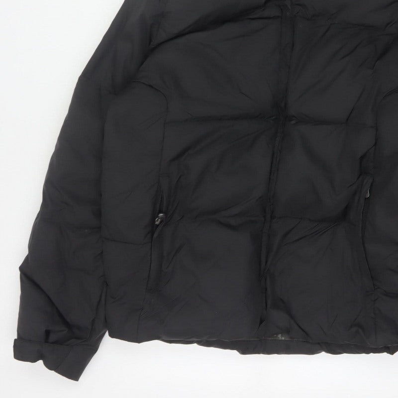 Oxylane Men’s Black L Hooded Down Puffer Jacket Ski Winter