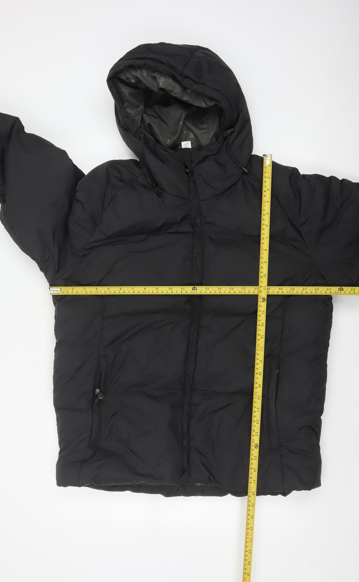 Oxylane Men’s Black L Hooded Down Puffer Jacket Ski Winter