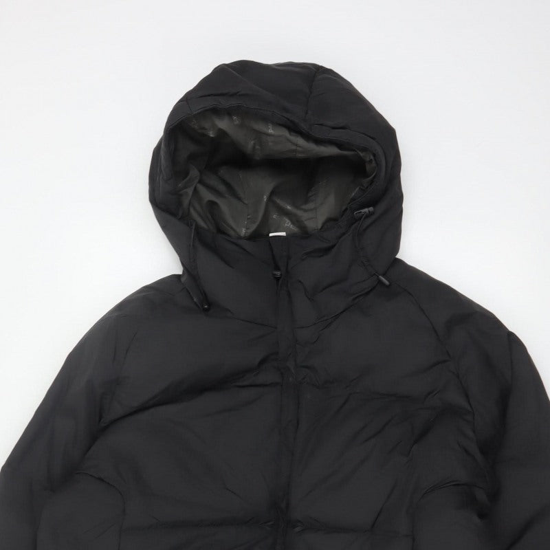 Oxylane Men’s Black L Hooded Down Puffer Jacket Ski Winter