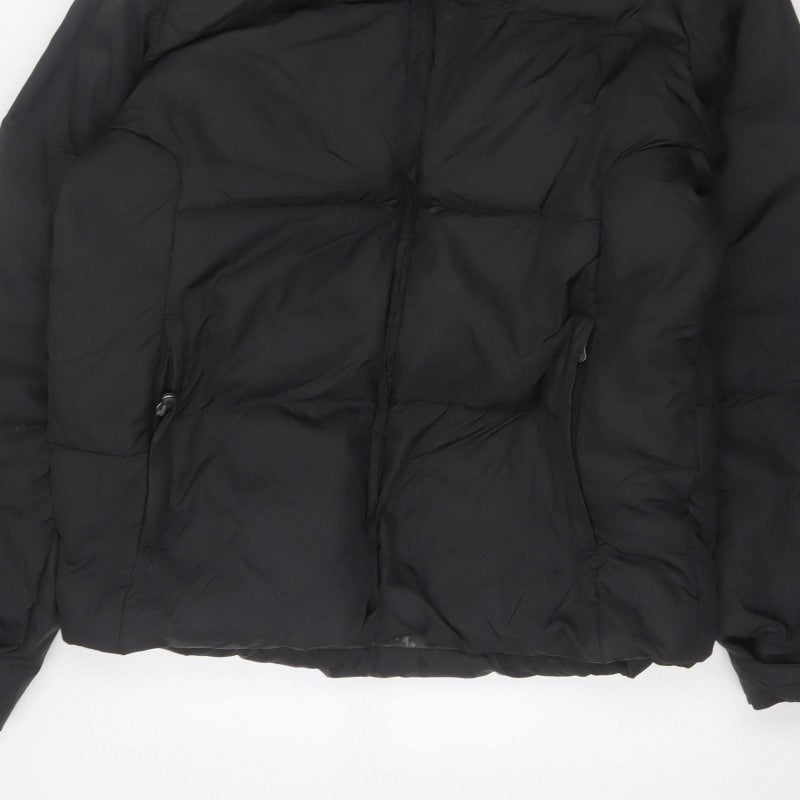 Oxylane Men’s Black L Hooded Down Puffer Jacket Ski Winter