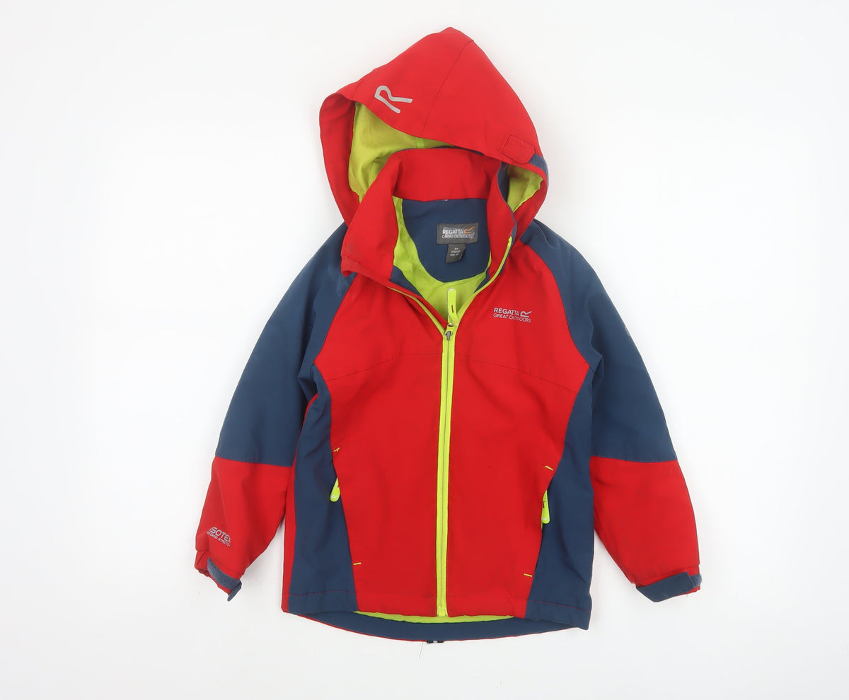 Regatta Boys Multicoloured 5-6 Years Ski Jacket Hooded Waterproof Isotex