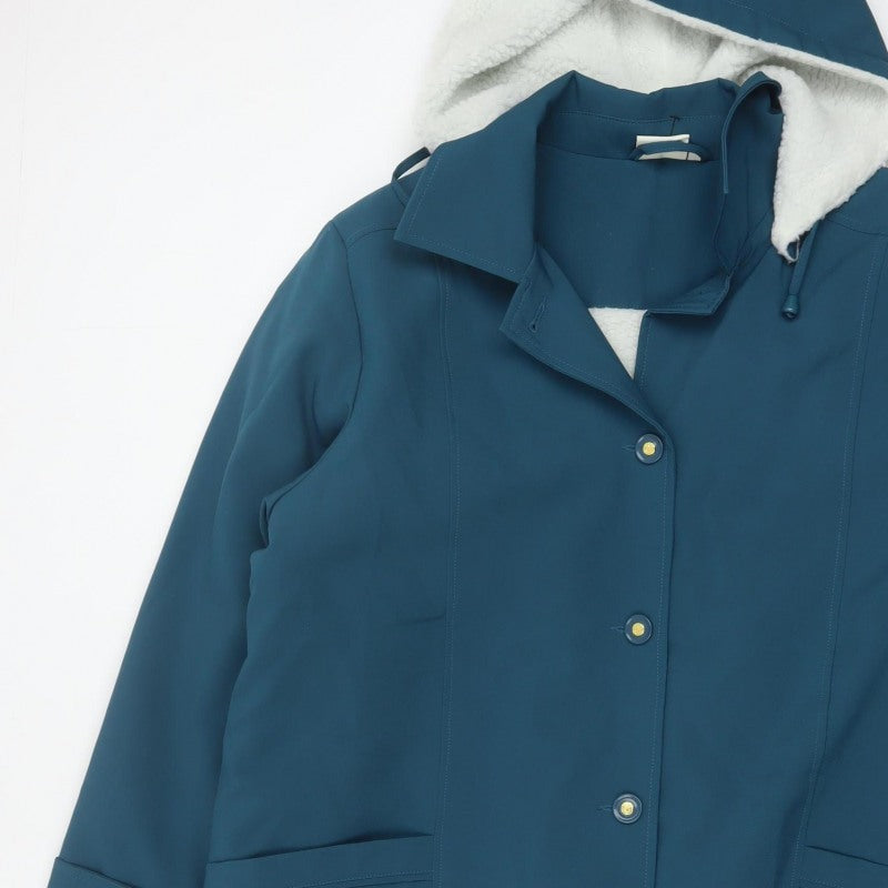 Annalina Women’s Blue Size 22 Hooded Sherpa Lined Parka Coat