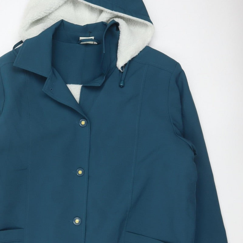 Annalina Women’s Blue Size 22 Hooded Sherpa Lined Parka Coat