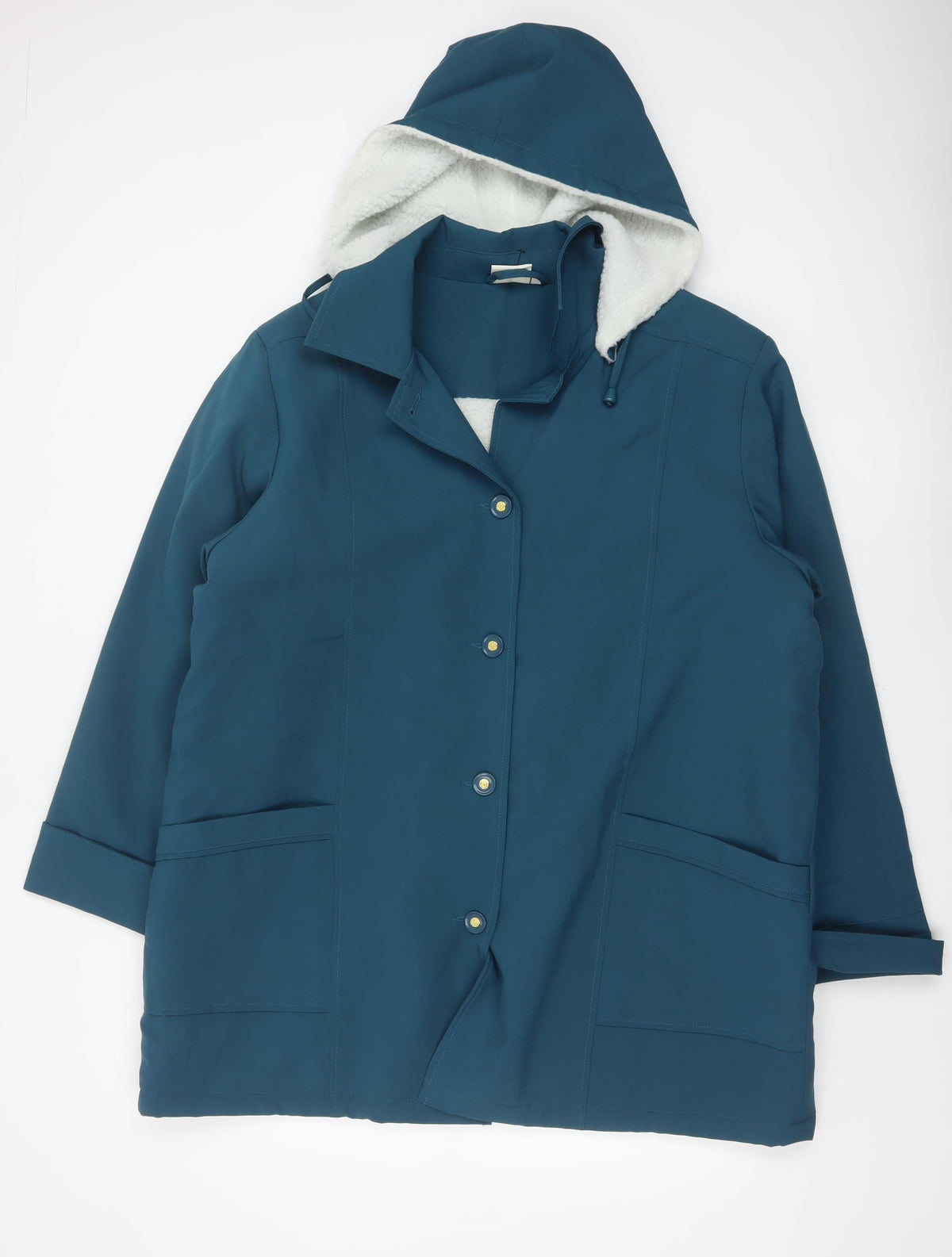 Annalina Women’s Blue Size 22 Hooded Sherpa Lined Parka Coat