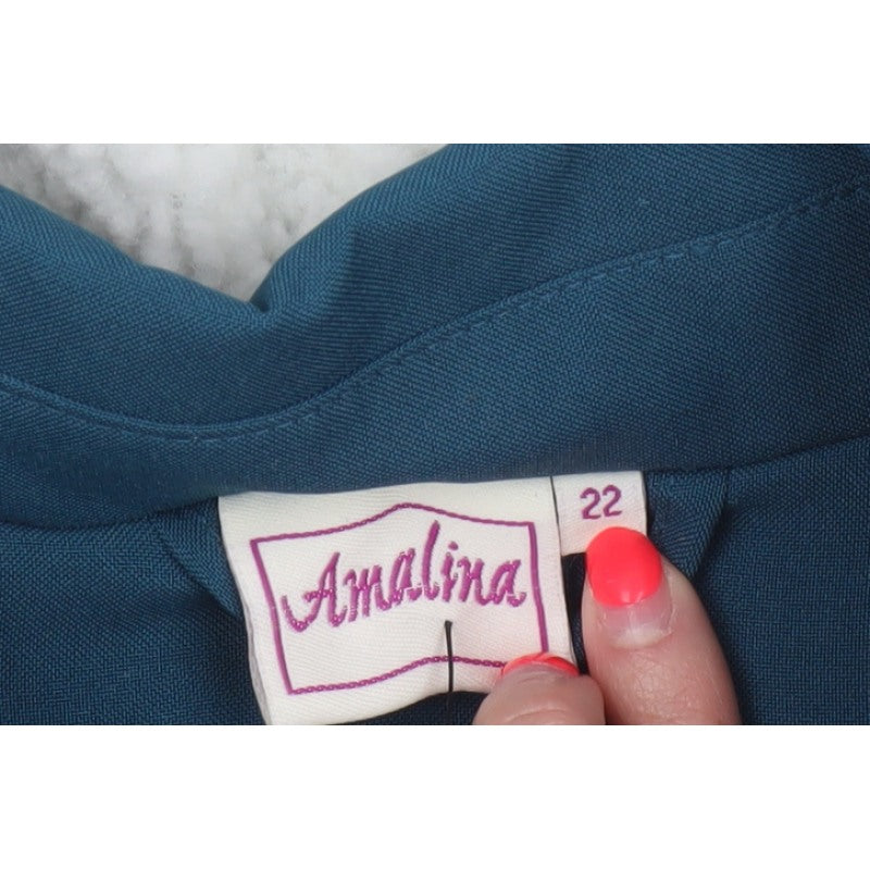 Annalina Women’s Blue Size 22 Hooded Sherpa Lined Parka Coat