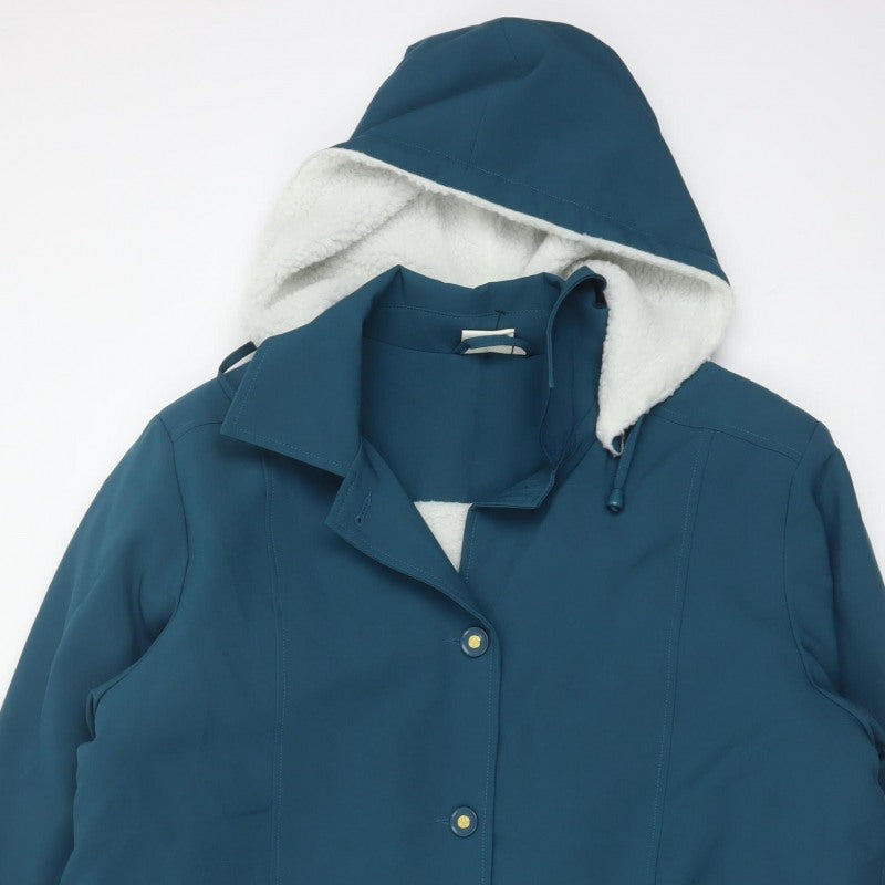 Annalina Women’s Blue Size 22 Hooded Sherpa Lined Parka Coat