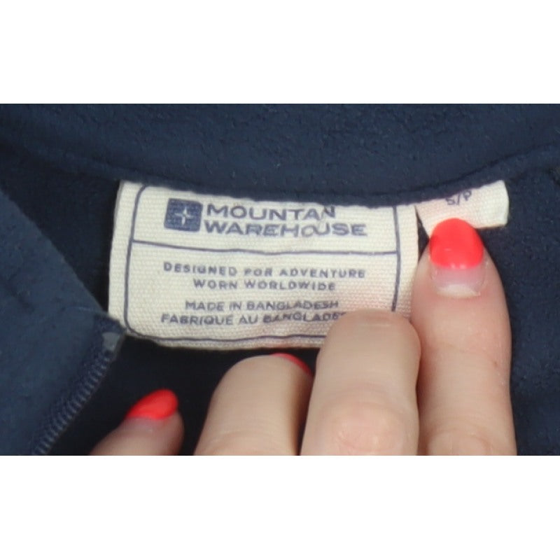Mountain Warehouse Men's Navy Grey S 1/4 Zip Fleece Sweatshirt
