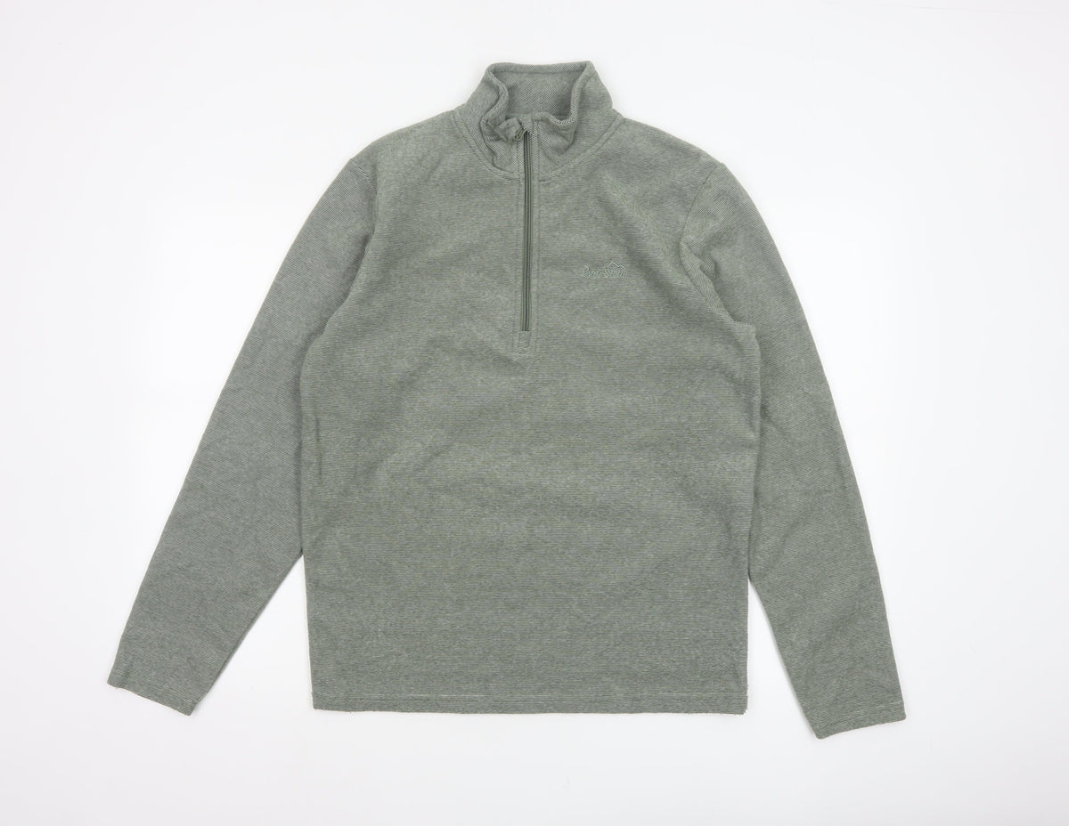 Peter Storm Men’s Green S Half Zip Fleece Sweatshirt Outdoor