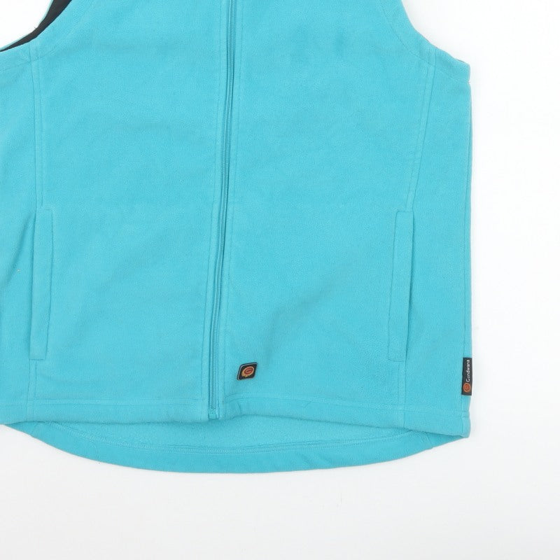 Gondwana Women’s Blue Size 10 Fleece Bodywarmer Full Zip Pockets