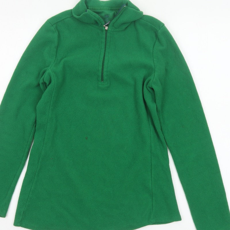 Gap Women’s Green XS Fleece 1/4 Zip High Neck Pullover Sweatshirt